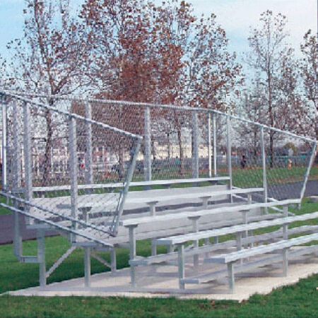 "Deluxe" 5-Row Aluminum Bleachers With Guardrails 15' L